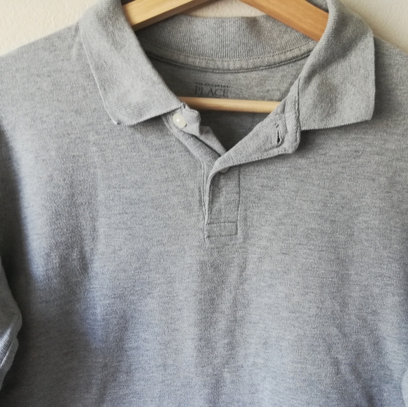 🌺💙 Bundle & Save The Children's Place Long Sleeve Pique Polo Gray Size XL - Picture 4 of 6
